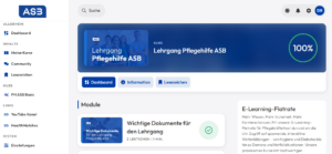 Einstiegsseite des eLearnings